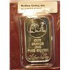 Image 1 : 783. One Ounce .999 Fine Silver, Silver Towne Ingot depicting Prospector with Mule and Mining rig.