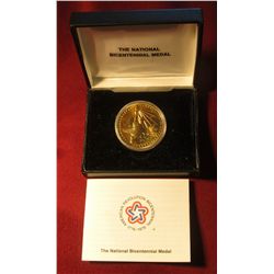 797. 1776-1976 American Revolution Bicentennial Statue of Liberty Medal BU  in felt-lined box..