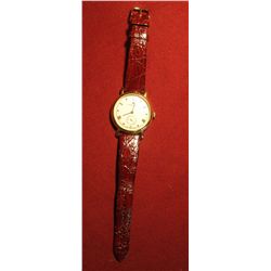 821.     Automatic wristwatch – Vacheron Constantin Geneve, Swiss made. Clear view back, crocodile b