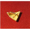 Image 2 : 827. 14K yellow triangular slide style pendant/charm with 4 diamonds. Weighs 3+ grams, marked 14K KA