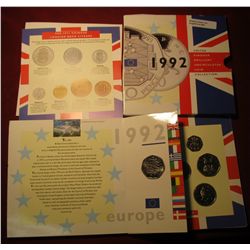 845. 1992 United Kingdom Brilliant Uncirculated Coin Collection, in original packaging