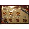 Image 1 : 848. 7 coin set of 1982 BU siness strike Lincoln Cents, all properly attriBU ted and labeled on a sp