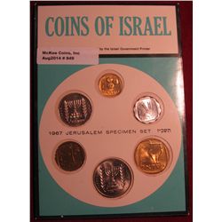 849. 1967 Coins of Israel Jerusalem Specimen set in original packaging