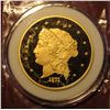 Image 1 : 861.     MASSIVE replica of a proposed 1877 $50 Gold “Union” gold coin – made from sketches found in