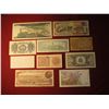 Image 2 : 939. 10 (ten) mixed World Banknotes, WWII era to present