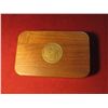 Image 2 : 969.    Wooden cigarette box with uniface bronze commemorative Winston cigarette medal – “Winston Ta