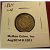 Image 1 : 1011. 1864 CN Indian Head Cent F