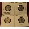 Image 1 : 1083. 4 circulated Jefferson Nickels – 1938-D, 1938-S, 1939-D & 1939-S