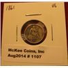 Image 1 : 1107. 1861 Seated Liberty Half Dime VG