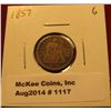Image 1 : 1117. 1857 Seated Liberty Dime G