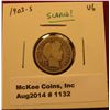Image 1 : 1132. 1903-S Barber Dime VG SCARCE, KEY DATE!