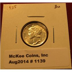 1139. 1935 Mercury Dime BU