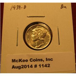 1142. 1939-D Mercury Dime BU