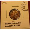 Image 1 : 1146. 1942 P Mercury Dime BU  MS63+ nice obverse toning