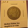 Image 1 : 1155. 1909-D Barber Quarter G