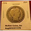 Image 1 : 1175. 1906 P Barber Half Dollar VG10