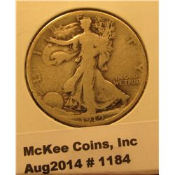 1184. 1919-D Walking Liberty Half Dollar VG
