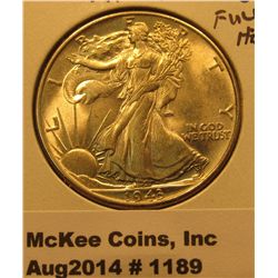 1189. 1943 P Walking Liberty Half Dollar BU  MS64+ Full Head, NICE