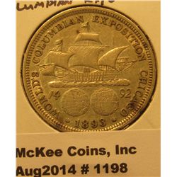 1198. 1893 Columbian Exposition commemorative Half Dollar XF