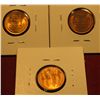 Image 2 : 1213. 3 Lincoln Cents – 1941 BU  RED, 1941-D BU  toned & 1941-S BU  RED, part of set break