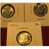 Image 1 : 1215. 3 Lincoln Cents – 1943 PDS, all BU , part of set break