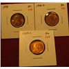 Image 1 : 1222. 3 Lincoln Cents – 1950 PDS, all BU  RED, part of set break