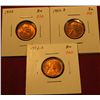 Image 1 : 1224. 3 Lincoln Cents – 1952 PDS, all BU  RED, part of set break
