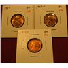 Image 1 : 1225. 3 Lincoln Cents – 1953 PDS, all BU  RED, part of set break