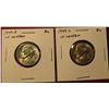 Image 1 : 1235. 2 Jefferson War Silver Nickels – 1945-D BU  & 1945-S BU  toned, part of set break, all in Coin