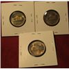 Image 2 : 1236. 3 Jefferson Nickels – 1946 PDS, all BU  toned, part of set break, all in Cointains