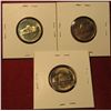 Image 2 : 1249. 3 Jefferson Nickels – 1965, 1966 & 1967, all SMS proof like, part of set break, all in Cointai