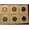 Image 1 : 1251. 6 Jefferson Nickels – 1971 PD & 1972 PD, all BU ; 1971-S Proof & 1972-S Proof, part of set bre
