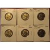 Image 1 : 1252. 6 Jefferson Nickels – 1973 PD & 1974 PD, all BU ; 1973-S Proof & 1974-S Proof, part of set bre