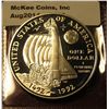 Image 2 : 1273. 1992-P Proof ColumBU s Quincentenary commemorative US Silver Dollar