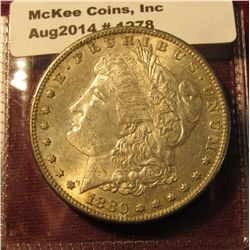 1278. 1880-S Morgan Silver Dollar, nice AU