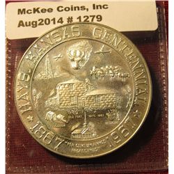 1279. Hays City, Kansas / Fort Hays Coin Club Centennial Dollar 1867-1967