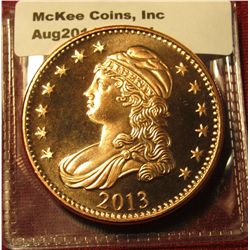 1294. 1 ounce copper round – 2013 Capped Bustdesign