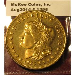 1295. 1989 brass advertising token for United Silver Mint – features faux Morgan Silver Dollar desig