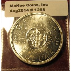 1298. 1964 Canada Silver Dollar BU