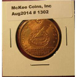 1302. Fugio Cent copy advertising coin for Stuart Levine, SudBU ry, MA