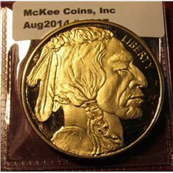 1307. Copy of a gold Buffalo coin – Gold plated, 2012 date on reverse, marked COPY