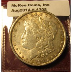 1308. 1900 P Morgan Silver Dollar AU