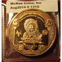 1310. 1 ounce copper round – “Hunkpapa” from $5 banknote design