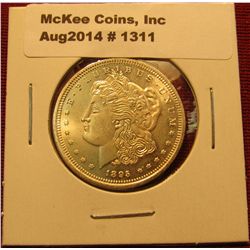 1311. 1895 P Morgan Silver Dollar advertising coin for SG Rare Coins, Hawthorne, NJ