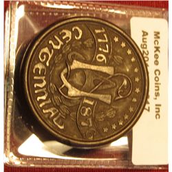 1317. 1876 Florence MFG Co. Hard Rubber trade token – Toilet Brushes / 1776-1876 Centennial, RARE th