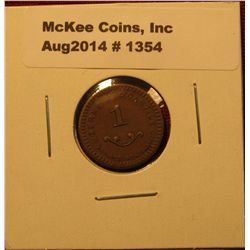 1354. Coal company scrip – Luzerne Mercantile Co., Wheeling, WV 1 Cent