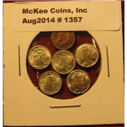 1357. Mini-money – 6 miniature obsolete coins