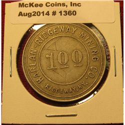1360. Coal company scrip – Harlan Ridgeway Mining Co., Ridgeway, KY $1.00
