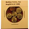 Image 1 : 1369. Mini-money – 6 modern issue coins