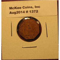 1372. Coal company scrip – Princess Dorothy Coal Co., Eunice, WV 1¢